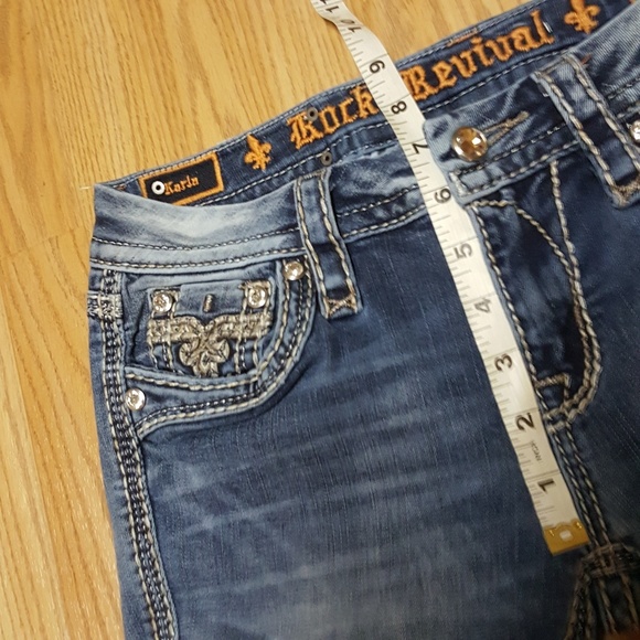 "Karla" XLong Rock Revival Jeans - Picture 3 of 8